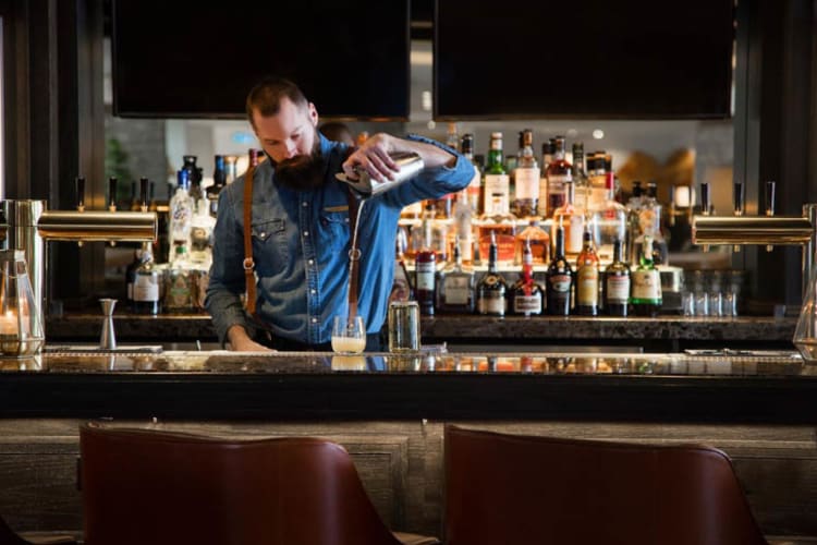 Barman at Blacktail Bar
